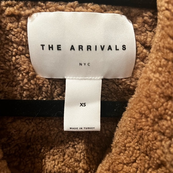 The Arrivals 100% shearling camel motorcycle coat XS - Picture 2 of 9